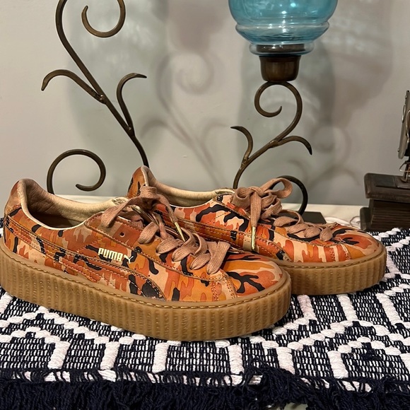 Puma Shoes - Puma Fenty by Rhianna Orange Camo Creepers